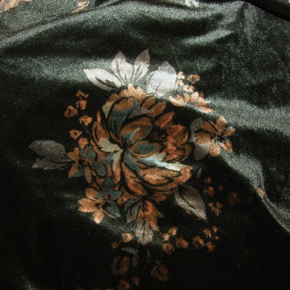 ANN TAYLOR Black Floral Velvet Kimono Topper sz OS - Picture 3 of 7